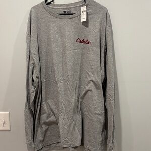 Cabela's Heather Gray Long Sleeve Tee